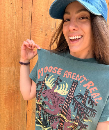 Moose Aren't Real T-Shirt Emerald